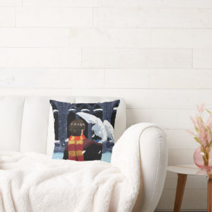 Coussin HARRY POTTER™ & Hedwig dans la neige
