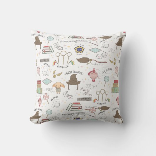 Coussin HARRY POTTER™ Tiny Magic Pattern (Recto)