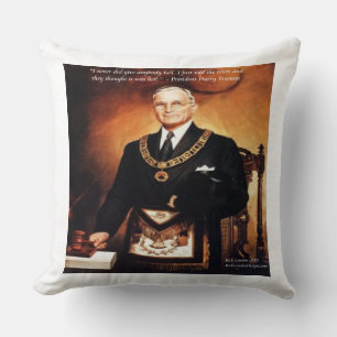 Coussin Harry Truman Citation "Donne-Moi L'Enfer"