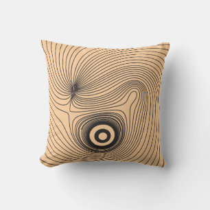 Coussin Haut de gamme Topographie Linéaire Psychédélique N