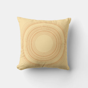 Coussin Haut topographique psychédélique moderne beige et