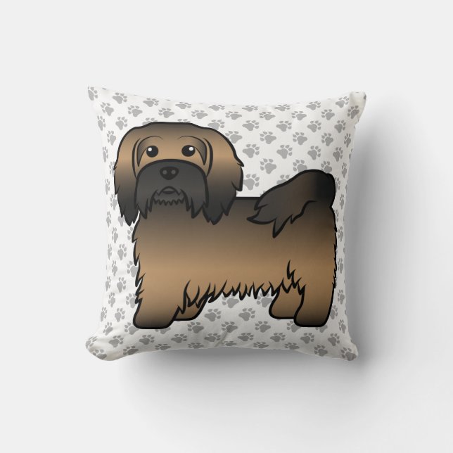 Coussin Havanais bringé Chien de dessin animé mignon & Pat (Recto)