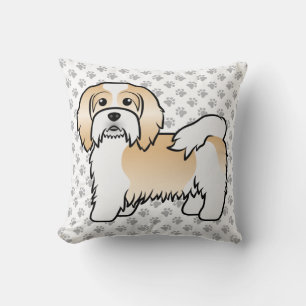Coussin Havanais Fauve Et Blanc Chien De Dessin Animé Mign