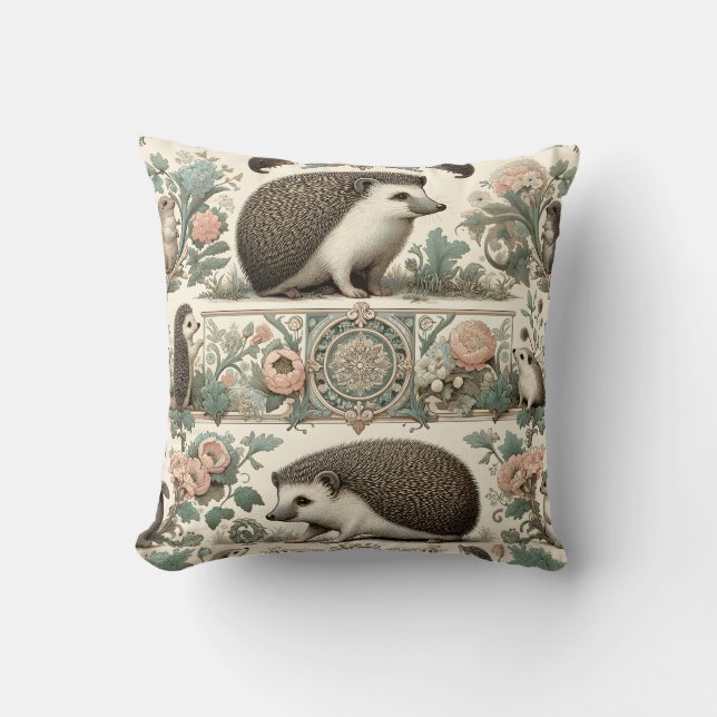 Coussin Haven de Hérisson Whimsical : Floral victorien (Recto)
