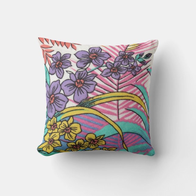 Coussin hawaïen de fleurs (Recto)