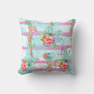Coussin hawaïen tropical