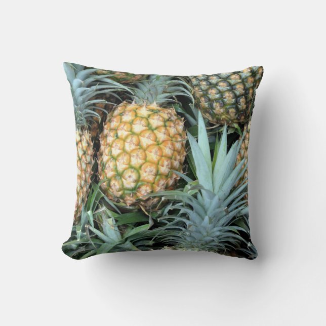 Coussin hawaïen tropical d'ananas (Recto)