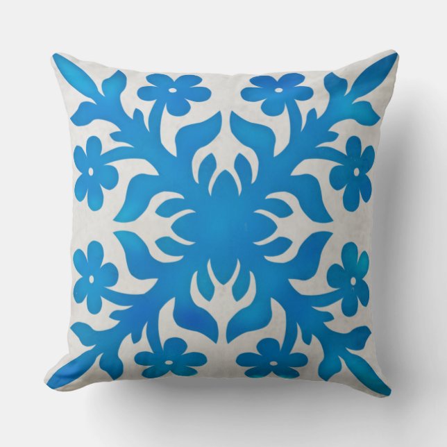 COUSSIN HAWAIIAN QUILT MODERNE - plumeria vintage (Recto)