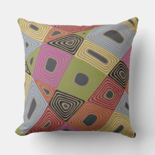 Coussin Haywire en Gris 20 x 20 Coton Jeu d'oreiller