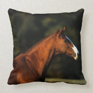 Coussin Headshot de cheval de pur sang