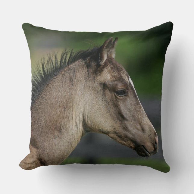 Coussin Headshot quart de poulain de cheval (Recto)