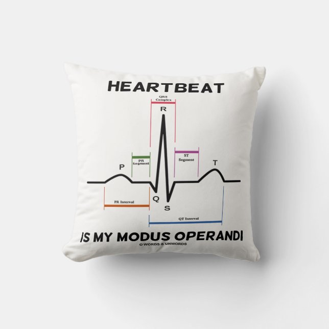 Coussin Hearbeat Est Mon Modus Operandi Electrocardiogramm (Recto)