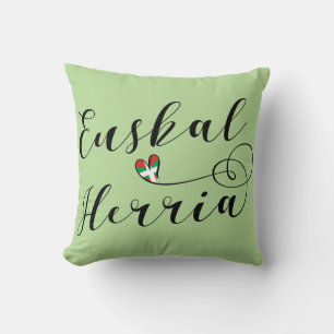 Coussin Heart Euskal Herria Coussin, Drapeau basque