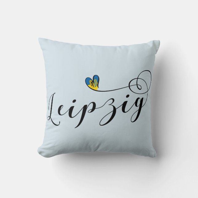 Coussin Heart Leipzig, Allemagne, Saxe (Recto)