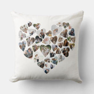 Coussin Heart Photo Collage 39 Photos Saint-Valentin
