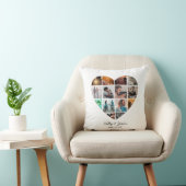 Coussin Heart Photo Collage Love Couple Famille (Chaise)