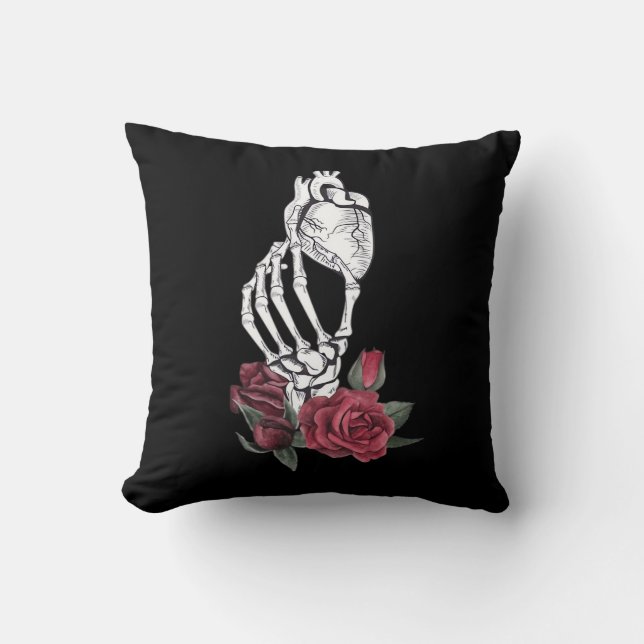Coussin Heart The Skeleton's Hand Classic (Recto)
