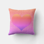 Coussin Heart Valentine's Day Anniversaire Rose Gold Glitt (Verso)