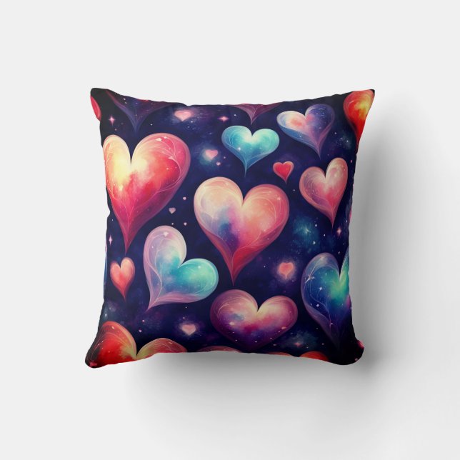 Coussin Hearts Stars Valentine Galaxy (Verso)
