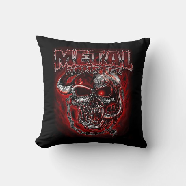 Coussin Heavy metal Monster (Recto)