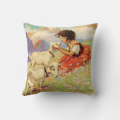Coussin "Heidi et ses chèvres" par Jessie Willcox Smith (Verso)