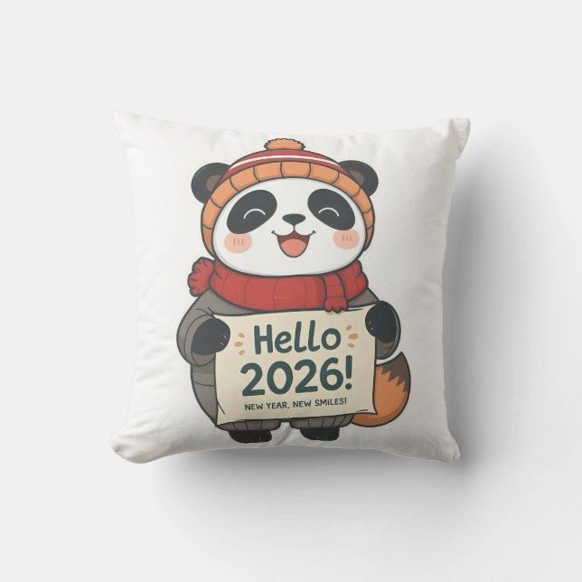 Coussin Hello 2026 Panda Tee (Recto)
