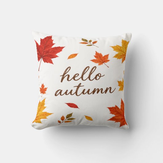Coussin Hello Autumn Decorative Throw Pillow (Recto)