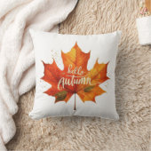 Coussin Hello Autumn Maple Leaf Decorative Throw Pillow (Couverture)
