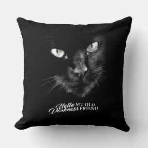 Coussin Hello Darkness My Old Friend Chat - Version 1