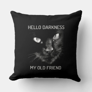 Coussin Hello Darkness My Old Friend Chat - Version 2