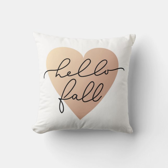 Coussin Hello Fall Love Heart (Recto)