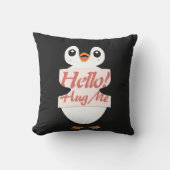 Coussin Hello! Hug Me - penguin costume personalization (Recto)