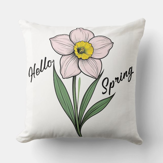 Coussin Hello Spring Daffodique (Recto)