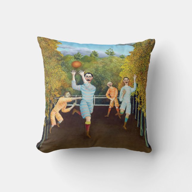 Coussin Henri Rousseau - Les joueurs de football (Recto)