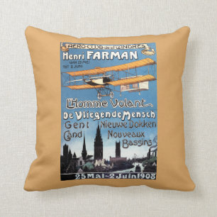 Coussin Henry Farman pilote l'affiche de promo d'homme de