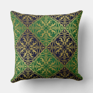 Coussin Herald de la Renaissance médiévale Lion Leopard Me