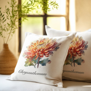 Coussin Herbal Life : Chrysanthemum personnalisable