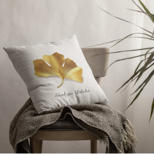 Coussin Herbal Life, Golden Ginkgo Biloba personnalisable