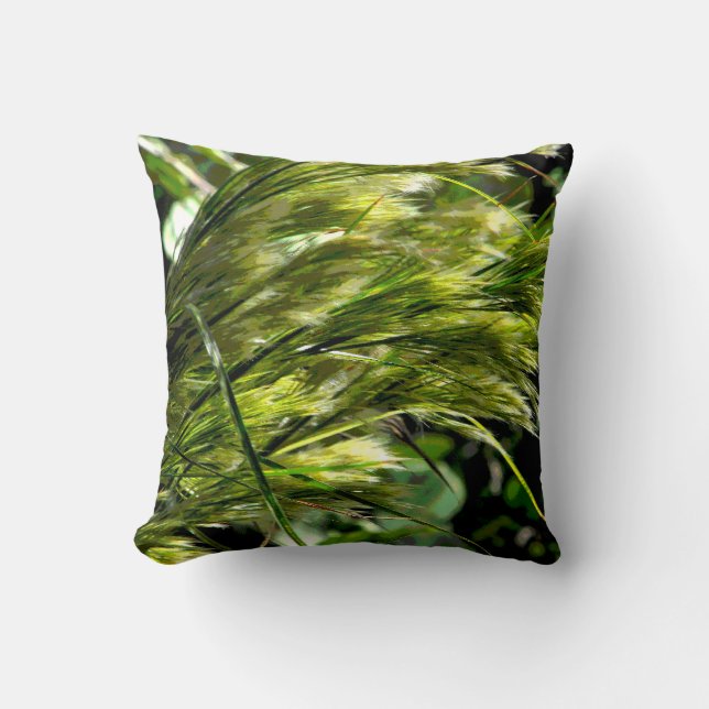 Coussin Herbe de plage dans la brise (Recto)