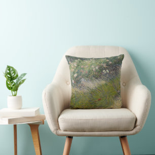 Coussin Herbe et papillons par Vincent van Gogh