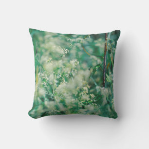 Coussin Herbe Verte Fleurs Feuilles Prairie Nature
