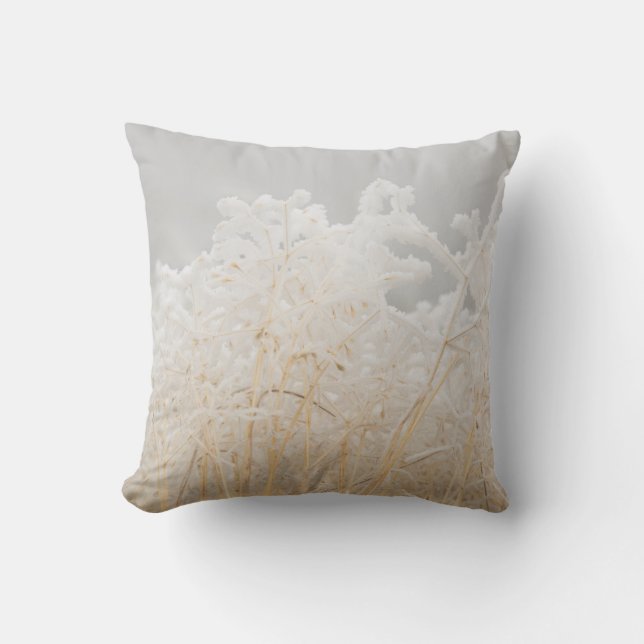 Coussin Herbes d'hiver givré (Recto)