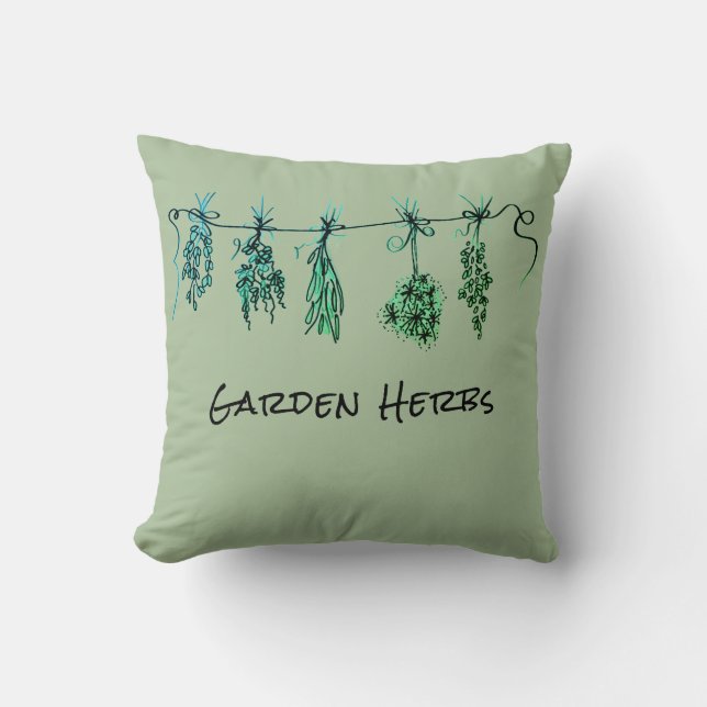 Coussin Herbes du jardin (Recto)