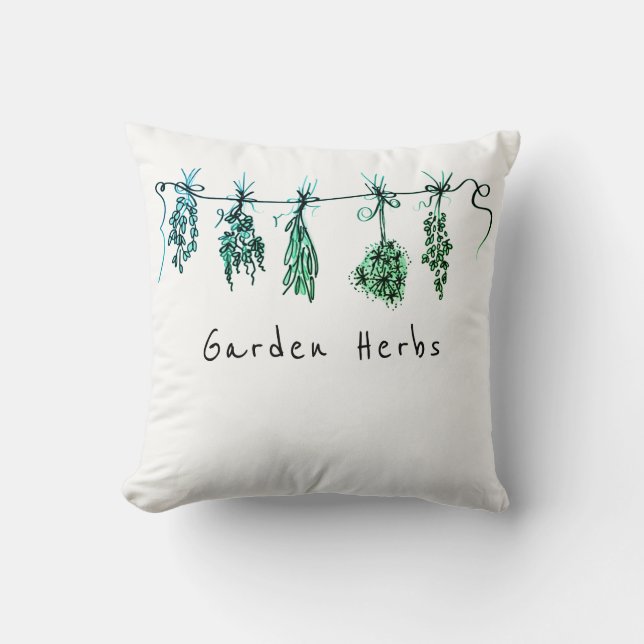 Coussin Herbes du jardin (Recto)