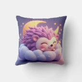 Coussin Hérisson adorable dormant sur un nuage (Verso)