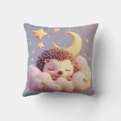 Coussin Hérisson adorable dormant sur un nuage (Verso)