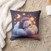 Coussin Hérisson adorable dormant sur un nuage (Couverture)