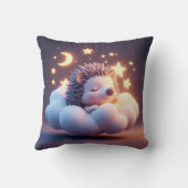 Coussin Hérisson adorable dormant sur un nuage (Verso)