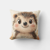 Coussin Hérisson animal mignon Nom personnalisé Enfants (Recto)