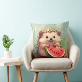 Coussin Hérisson appréciant un morceau de pastèque (Chaise)